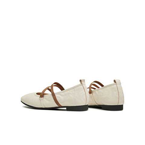 天美意2025秋新款商场同款芭蕾法式交叉带女玛丽珍鞋KM080CQ5