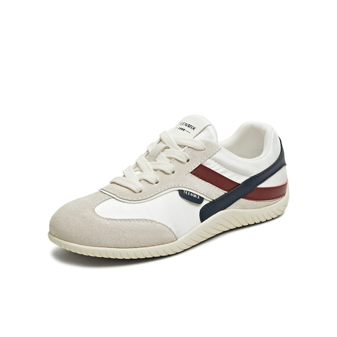 天美意2025秋新款休闲小白鞋运动复古板鞋百搭女德训鞋KG102CM5