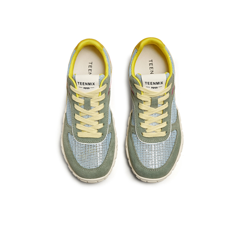 天美意2025夏新款休闲系带运动百搭撞色复古女德训鞋KG098BM5