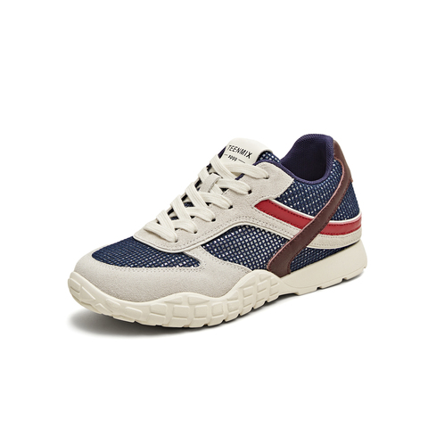 天美意2025夏新款休闲系带运动百搭撞色复古女德训鞋KG098BM5