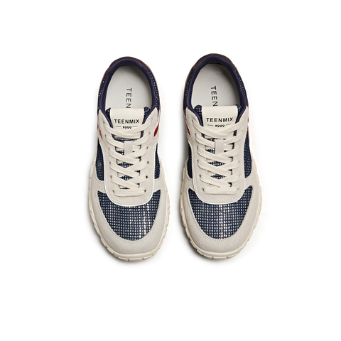 天美意2025夏新款休闲系带运动百搭撞色复古女德训鞋KG098BM5