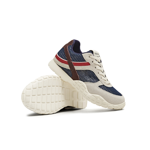 天美意2025夏新款休闲系带运动百搭撞色复古女德训鞋KG098BM5