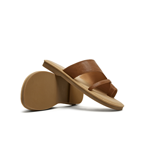 天美意2025夏新款时尚套趾舒适慵懒休闲外穿女一字拖鞋KT073BT5