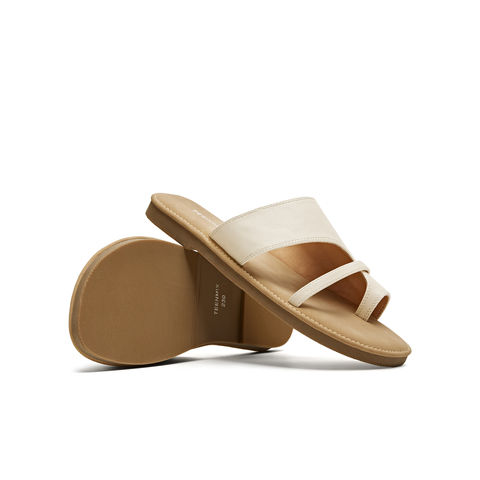 天美意2025夏新款时尚套趾舒适慵懒休闲外穿女一字拖鞋KT073BT5