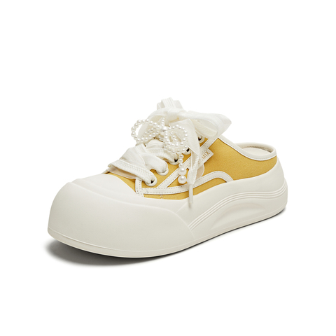 天美意2025夏新款半拖鞋后空拖鞋运动休闲百搭女板鞋KB075BH5