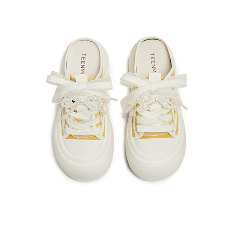 天美意2025夏新款半拖鞋后空拖鞋运动休闲百搭女板鞋KB075BH5