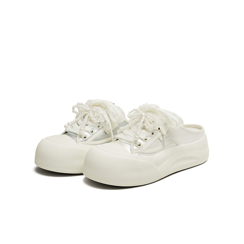 天美意2025夏新款半拖鞋后空拖鞋运动休闲百搭女板鞋KB075BH5