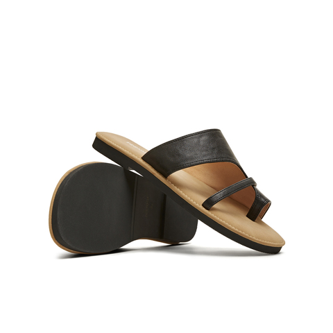 天美意2025夏新款时尚套趾舒适慵懒休闲外穿女一字拖鞋KT073BT5