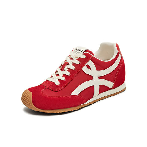 天美意2025秋新款休闲百搭复古平底潮流德训鞋女阿甘鞋KG096CM5