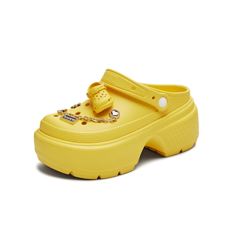 天美意2025夏新款厚底百搭凉鞋增高小个子出游女洞洞鞋KT081BM5