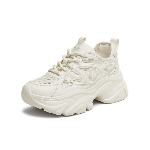 天美意2025夏新款厚底百搭舒适通勤日常系带女老爹鞋KD081BM5