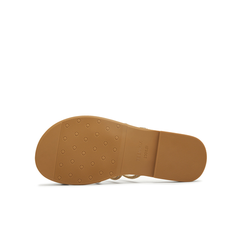 天美意2025夏新款舒适海边沙滩鞋平底拖鞋半拖女一字拖KT091BT5