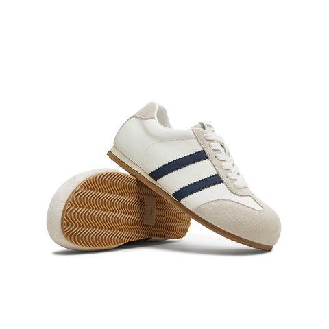 天美意2025秋新款德训鞋休闲系带拼色复古百搭女阿甘鞋KG122CM5