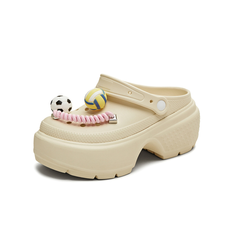 天美意2025夏新款厚底百搭凉鞋增高小个子出游女洞洞鞋KT081BM5