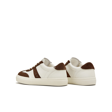 天美意2025秋新款休闲运动百搭板鞋系带拼色女德训鞋KG108CM5