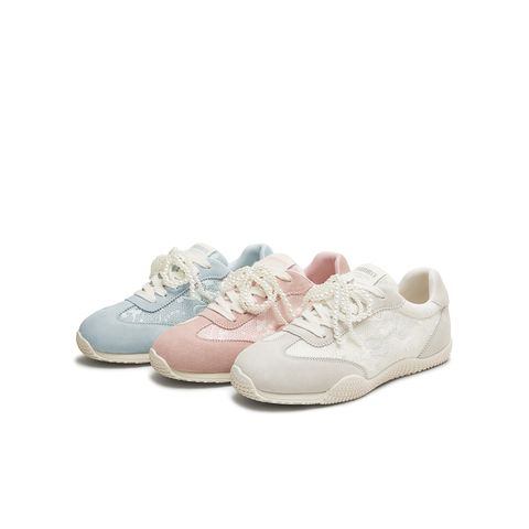 天美意2025秋新款阿甘鞋珍珠装饰百搭韩系简约女德训鞋KG100CM5