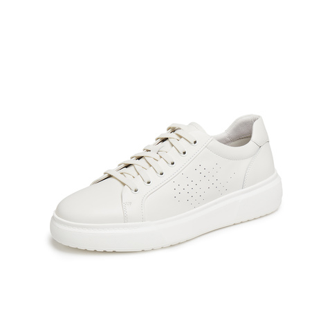 天美意2025夏新款时尚百搭休闲平底舒适透气男小白鞋XBX50BM5