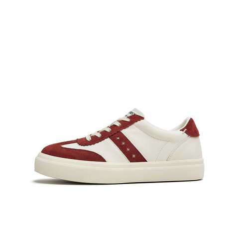 天美意2025秋新款休闲运动百搭板鞋系带拼色女德训鞋KG108CM5