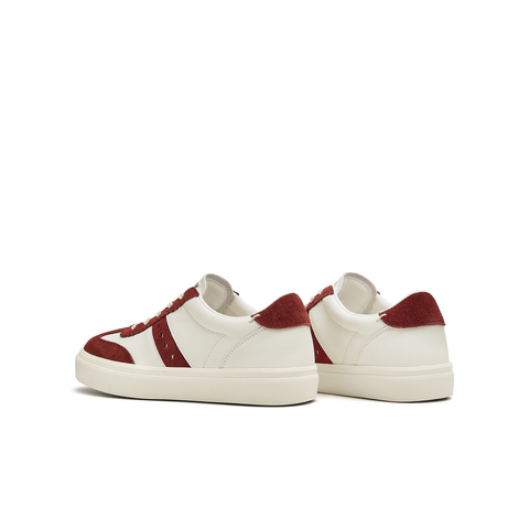 天美意2025秋新款休闲运动百搭板鞋系带拼色女德训鞋KG108CM5