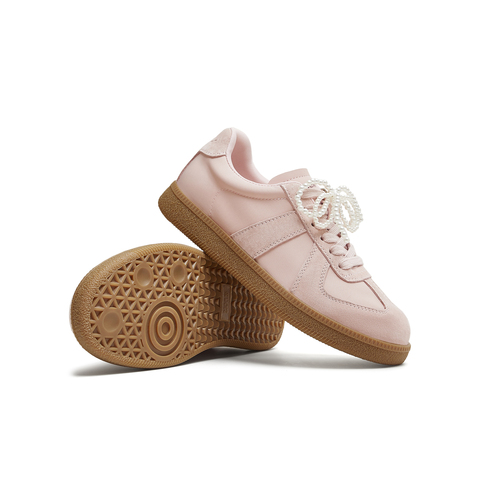 天美意2025秋新款休闲系带百搭拼色复古潮流女德训鞋KG118CM5