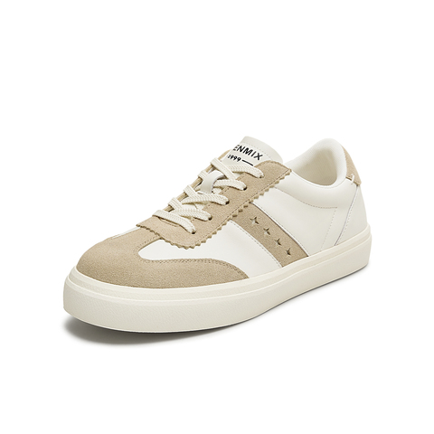 天美意2025秋新款休闲运动百搭板鞋系带拼色女德训鞋KG108CM5