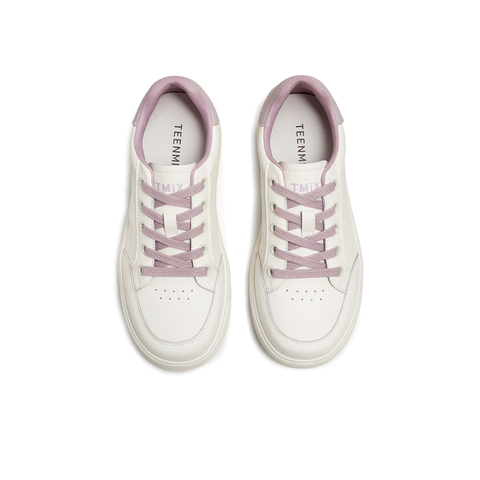 天美意2025秋新款休闲系带百搭纯色通勤日常女小白鞋KB083CM5