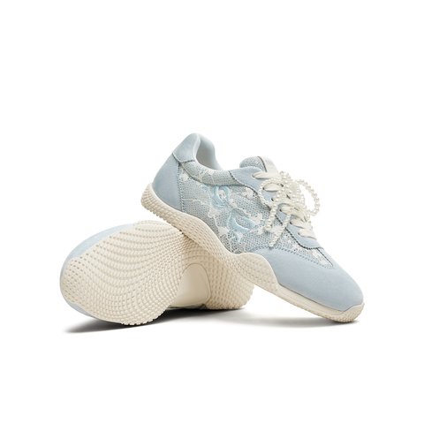 天美意2025秋新款阿甘鞋珍珠装饰百搭韩系简约女德训鞋KG100CM5