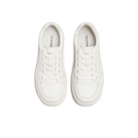 天美意2025秋新款休闲系带百搭纯色通勤日常女小白鞋KB083CM5