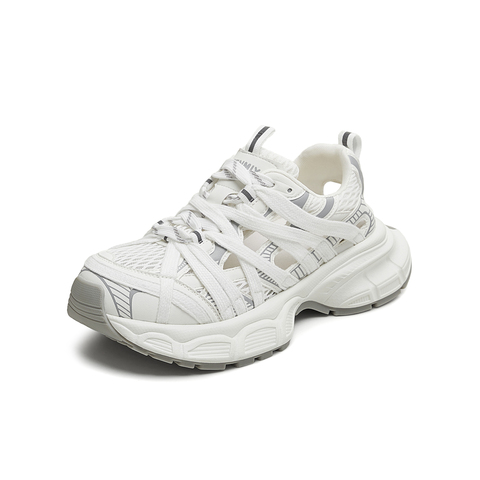 天美意2025夏新款商场同款休闲系带厚底镂空女老爹凉鞋BL411BM5