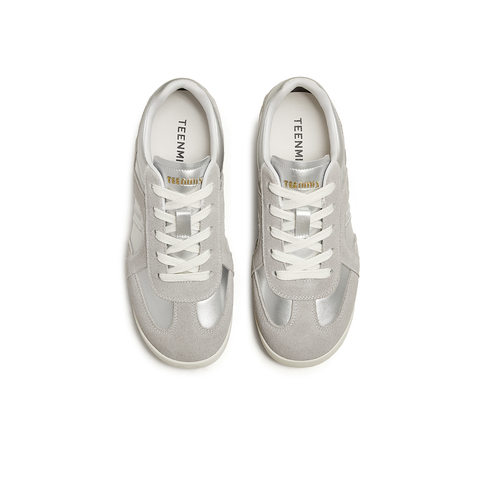 天美意2025秋新款潮流休闲系带拼色复古百搭女德训鞋KG120CM5