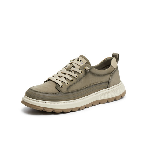 天美意2025秋新款商场同款户外休闲百搭系带工装男布鞋3VP01CM5