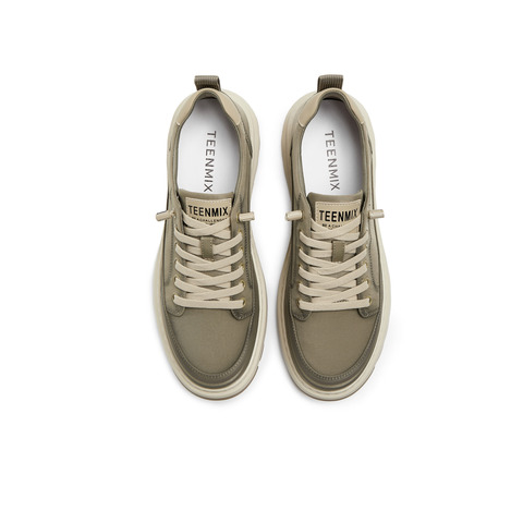 天美意2025秋新款商场同款户外休闲百搭系带工装男布鞋3VP01CM5