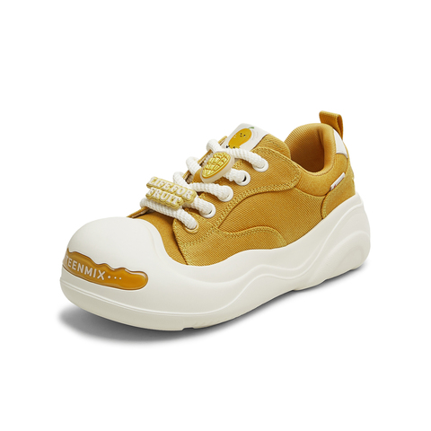 天美意2025秋新款商场同款系带厚底水果鞋花女大头鞋CIK23CM5