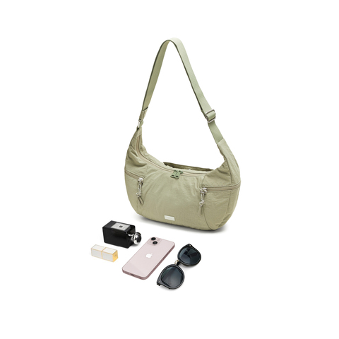 天美意2025秋新款商场同款工装百搭饺子包休闲女斜跨包X3136CX5