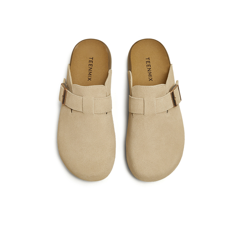 天美意2025秋新款百搭平底一脚蹬舒适男女同款勃肯鞋KK061CH5