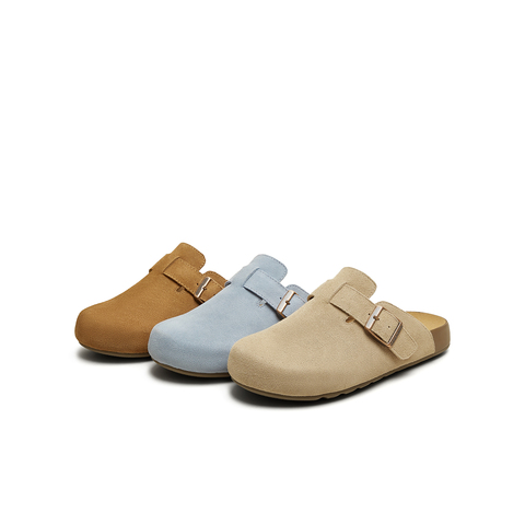 天美意2025秋新款百搭平底一脚蹬舒适男女同款勃肯鞋KK061CH5