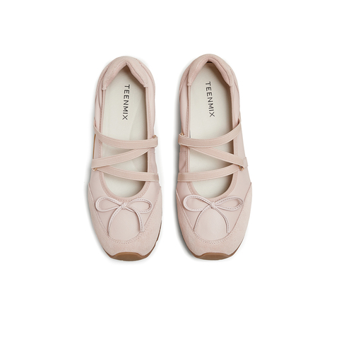 天美意2025秋新款商场同款潮流休闲纯色百搭女玛丽珍鞋BL251CQ5