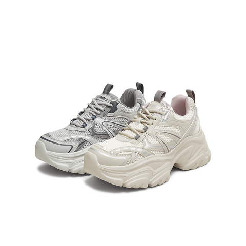 天美意2025秋新款机能风简约厚底旅游女老爹鞋KD102CM5