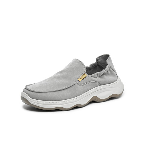 天美意2025秋新款商场同款纯色百搭厚底一脚蹬男布鞋3WG01CM5