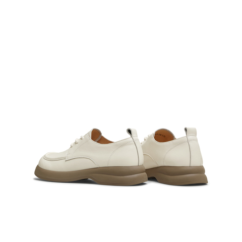 天美意2025秋新款厚底圆头牛津鞋复古英伦小皮鞋女单鞋KY018CM5