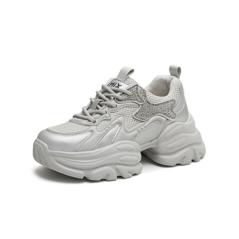 天美意2025秋新款商场同款厚底运动鞋百搭增高女老爹鞋BL022CM5