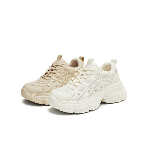 天美意2025夏新款女休闲百搭网面透气厚底增高老爹鞋KD094BM5