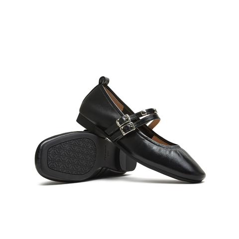 天美意2025秋新款商场同款纯色百搭平底舒适女玛丽珍鞋BL261CQ5