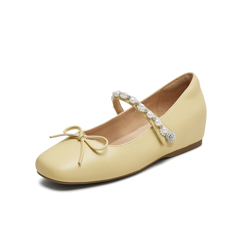 天美意2025秋新款商场同款纯色优雅气质百搭女玛丽珍鞋BL311CQ5