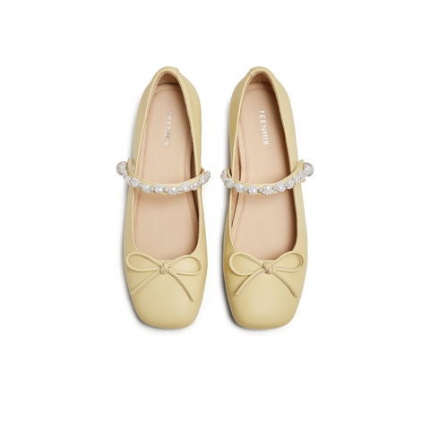 天美意2025秋新款商场同款纯色优雅气质百搭女玛丽珍鞋BL311CQ5