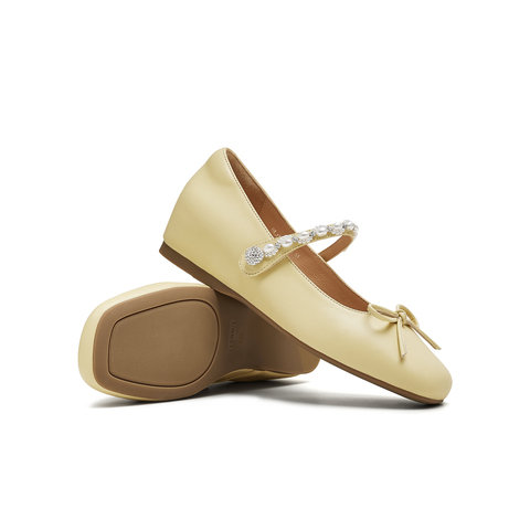 天美意2025秋新款商场同款纯色优雅气质百搭女玛丽珍鞋BL311CQ5