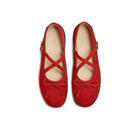 天美意2025秋新款商场同款时尚芭蕾蝴蝶结女玛丽珍鞋KM087CQ5
