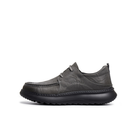 天美意2025秋新款商场同款商务百搭系带纯色男休闲皮鞋3VX01CM5