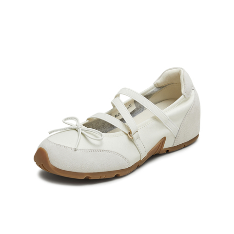 天美意2025秋新款商场同款潮流休闲纯色百搭女玛丽珍鞋BL251CQ5