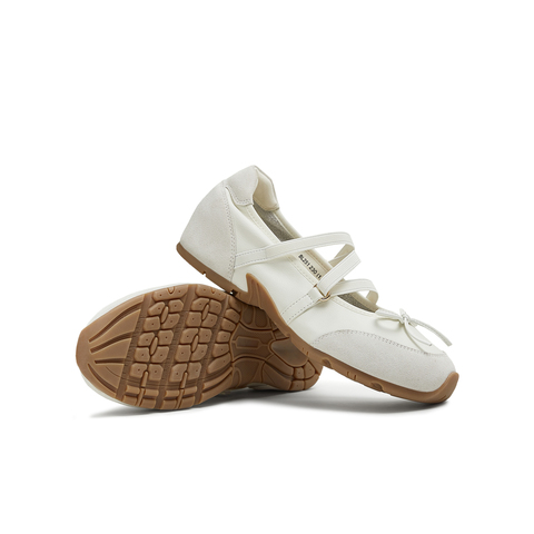 天美意2025秋新款商场同款潮流休闲纯色百搭女玛丽珍鞋BL251CQ5